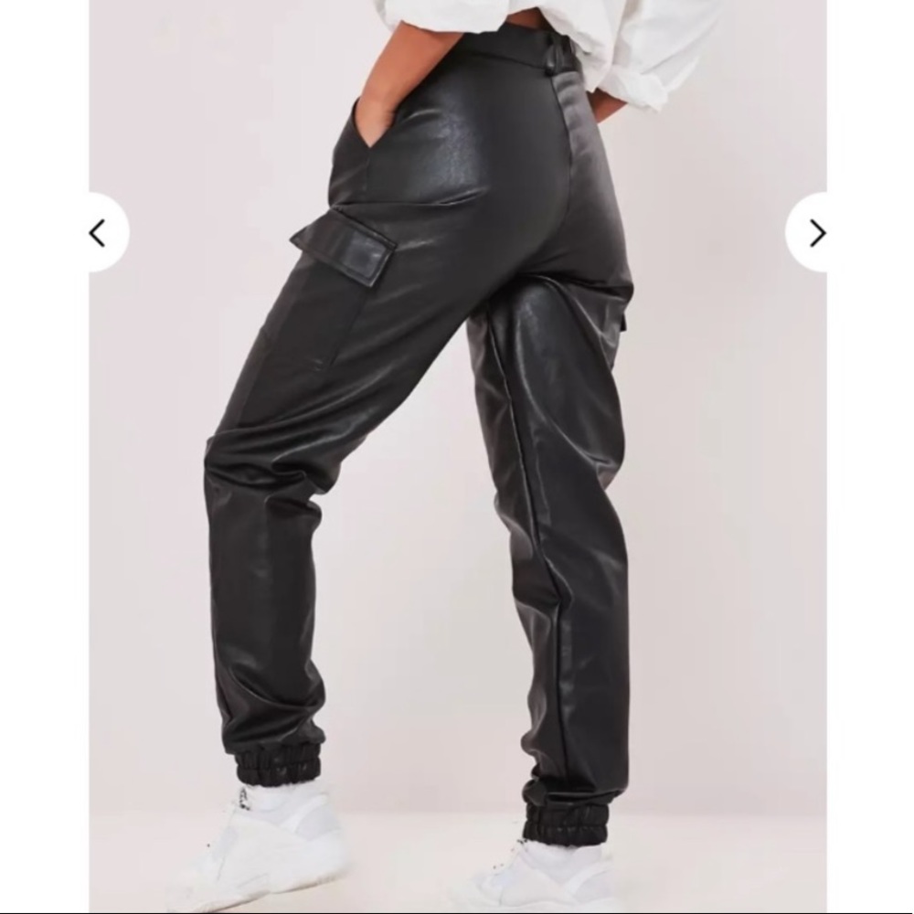 Missguided Black Faux Leather Pants